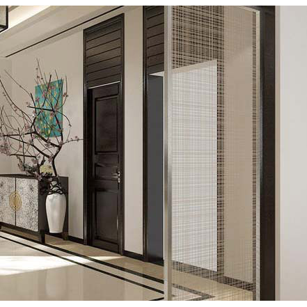 Fabric laminated glass